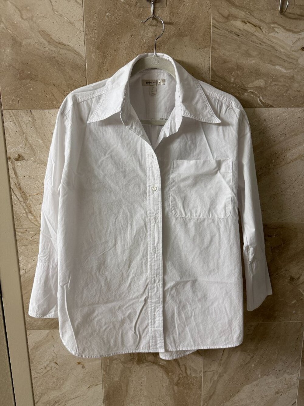 Banana Republic Small The Oversized Shirt Cotton Poplin White S